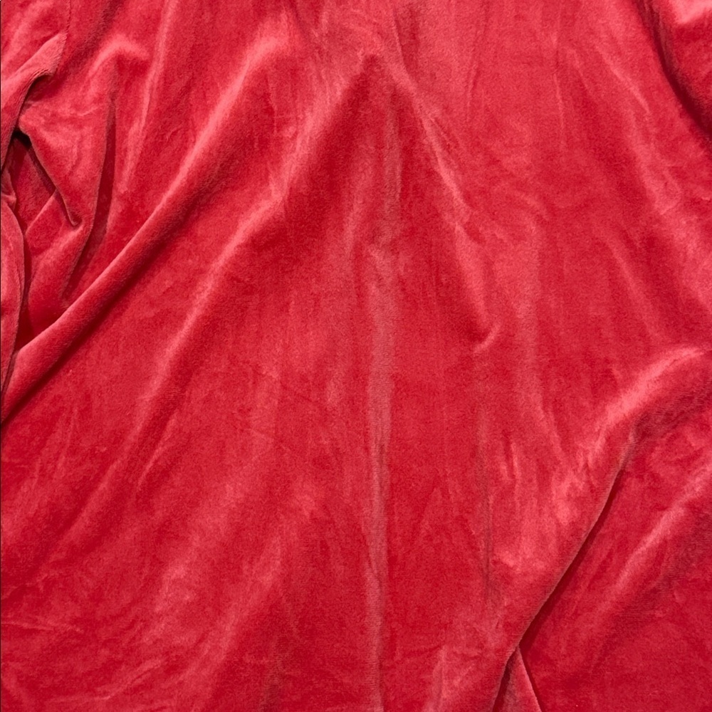 Alfred Dunner Vibrant Velvet Material Red Women's Jacket - Picture 7 of 9